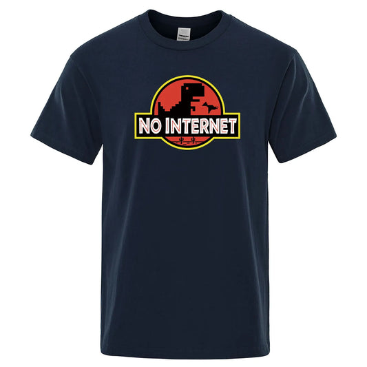 T-shirt Geek No Internet