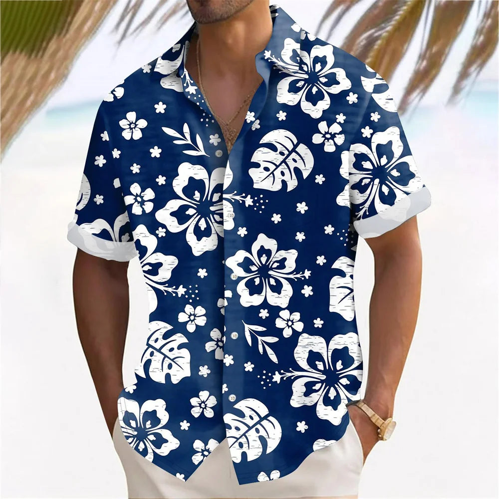 Camisa "Ilha Verde" Estilo Havaiano
