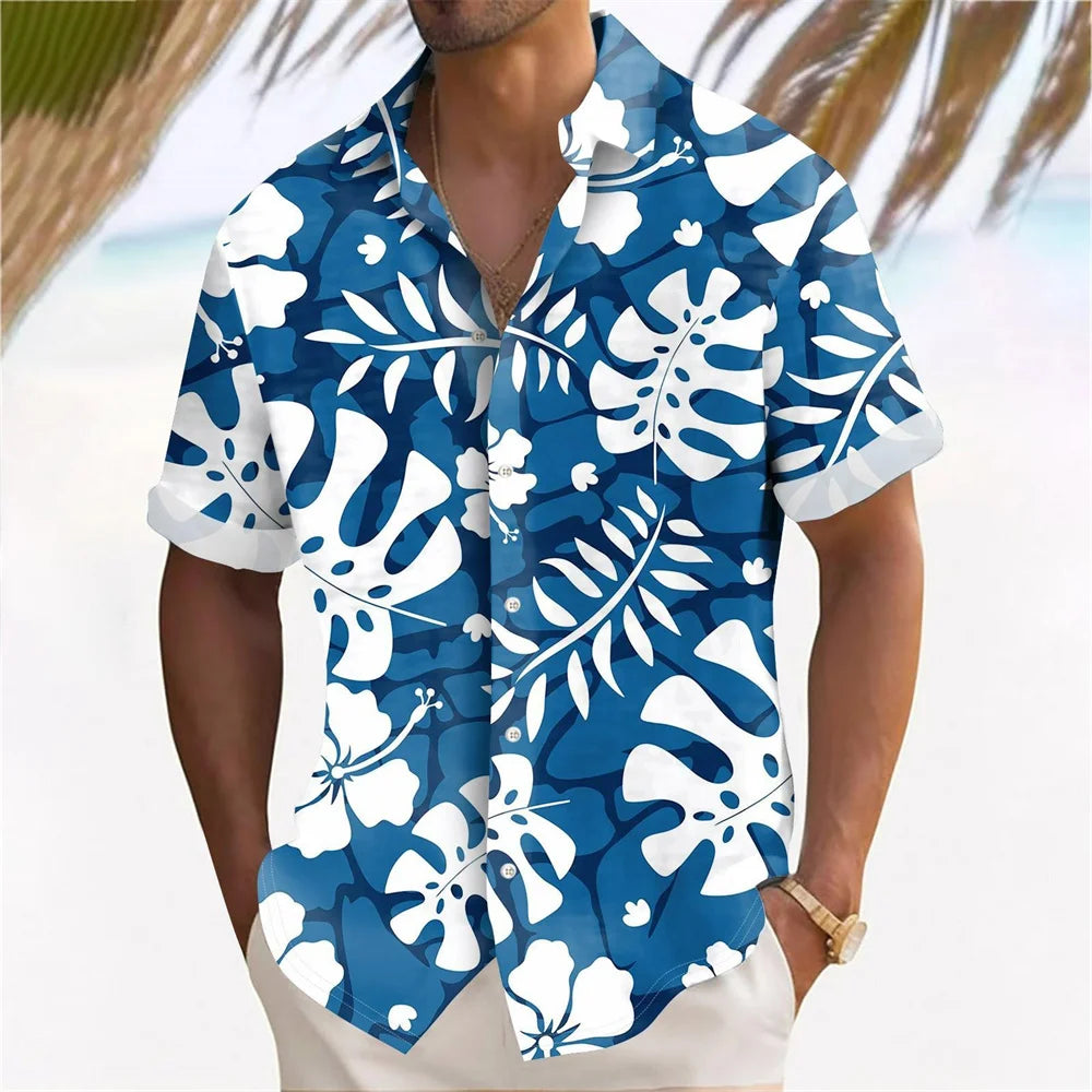 Camisa "Ilha Verde" Estilo Havaiano