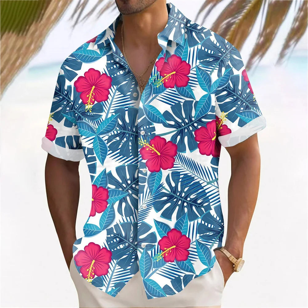 Camisa "Ilha Verde" Estilo Havaiano
