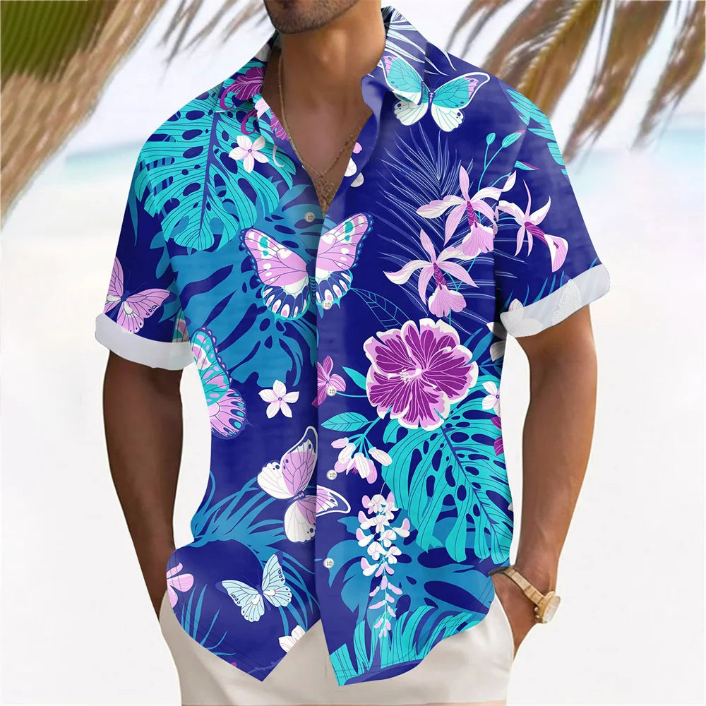 Camisa "Ilha Verde" Estilo Havaiano