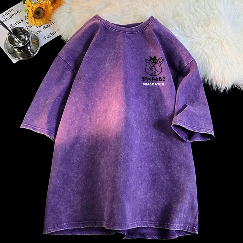 Camisa Streetwear Vintage Cat Y2K