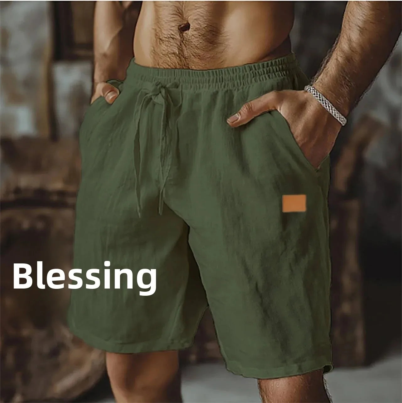 Short Masculino Linen Breeze