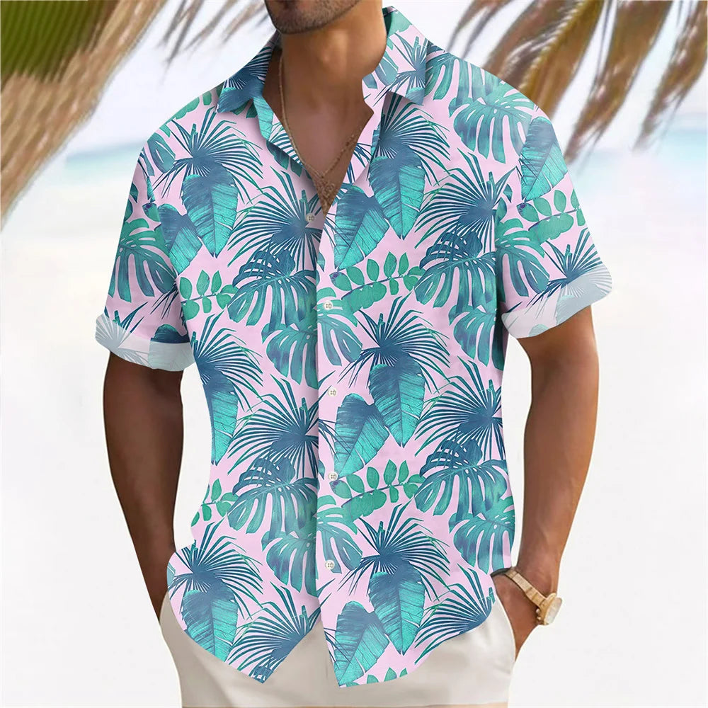 Camisa "Ilha Verde" Estilo Havaiano