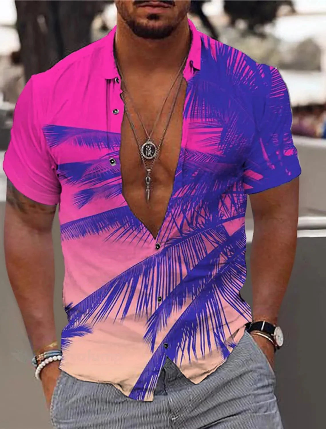 Camisa Havaiana Sunset Breeze