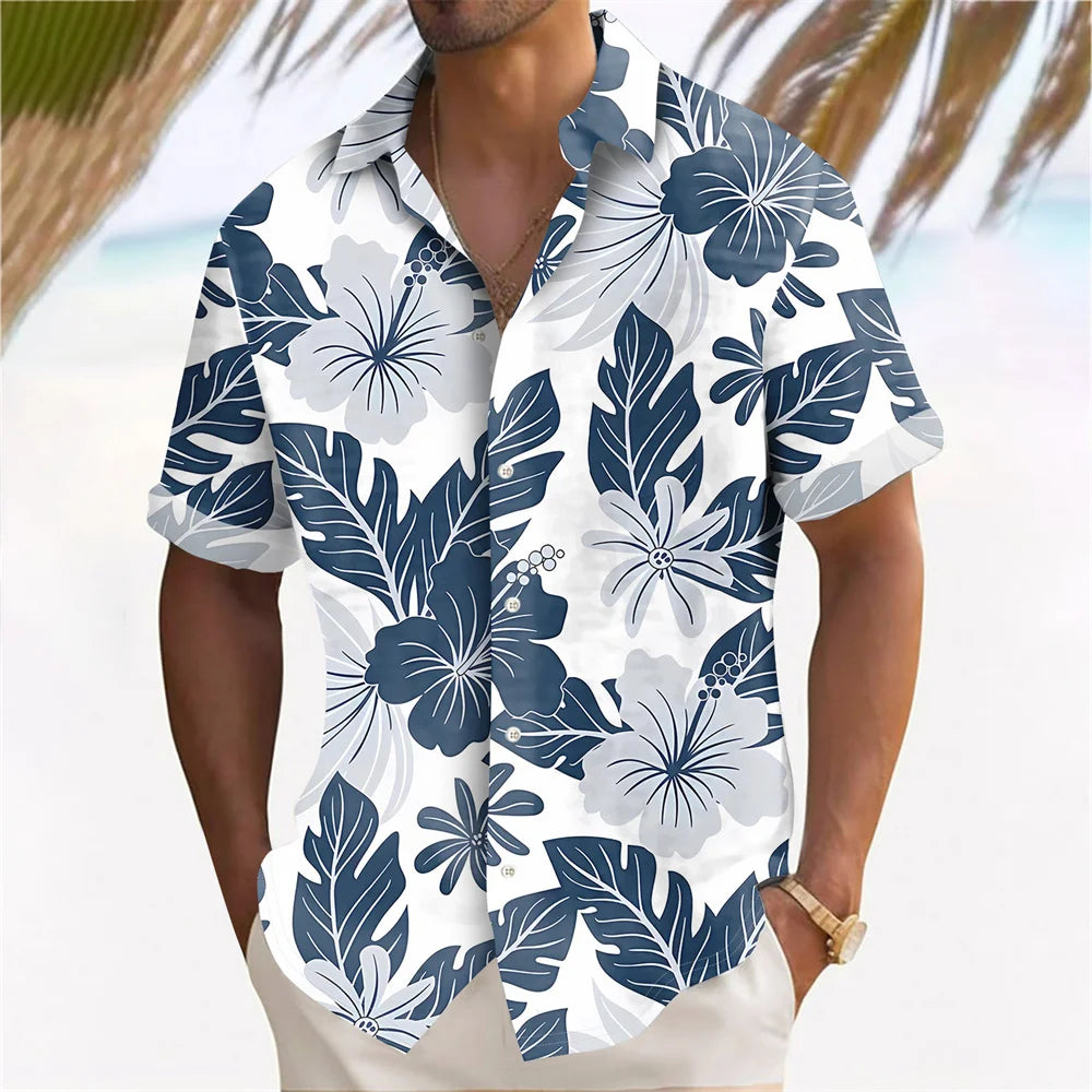 Camisa "Ilha Verde" Estilo Havaiano