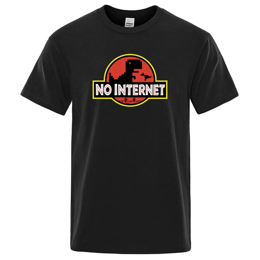 T-shirt Geek No Internet