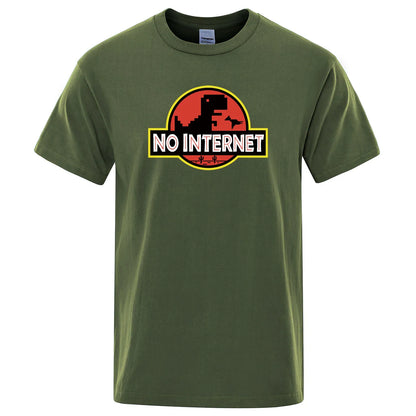 T-shirt Geek No Internet