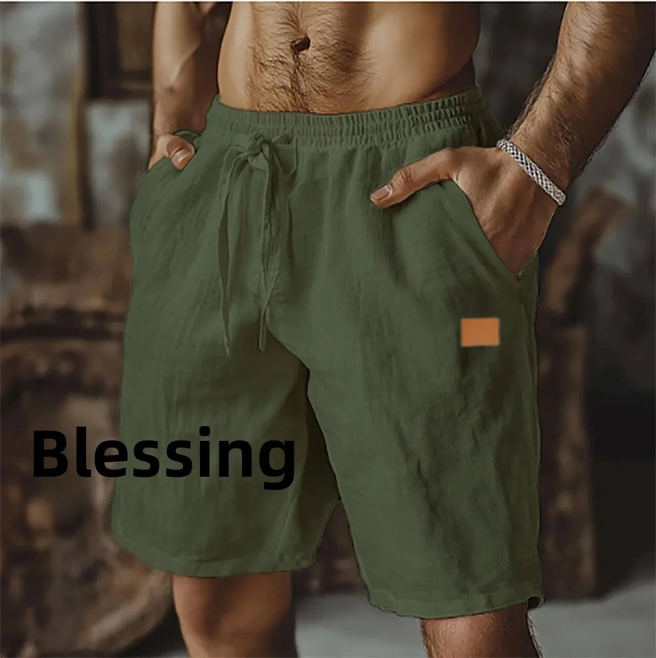 Short Masculino Linen Breeze