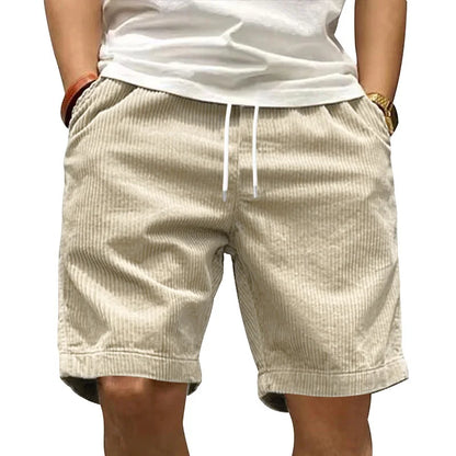 Bermuda Masculina Corduroy Summer Cream