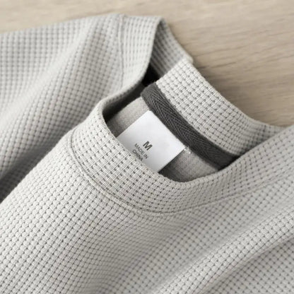 Camiseta Masculina Térmica Gola Careca Textura Preta