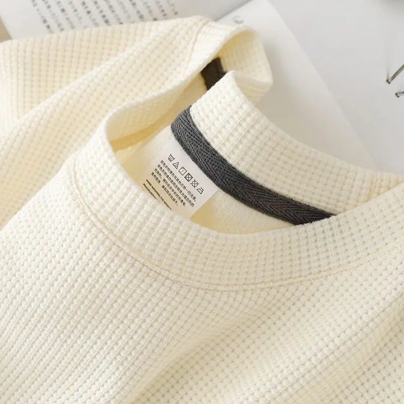 Camiseta Masculina Térmica Gola Careca Textura Preta