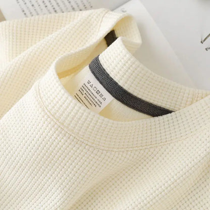 Camiseta Masculina Térmica Gola Careca Textura Preta