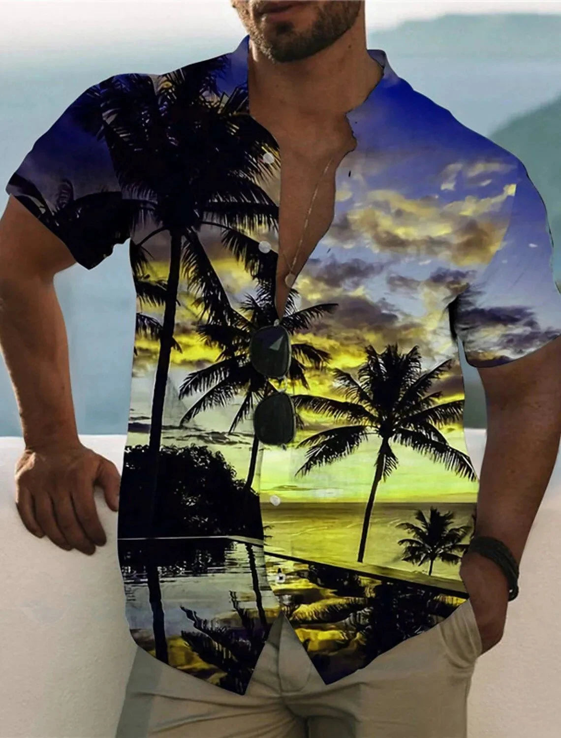 Camisa Havaiana Sunset Breeze