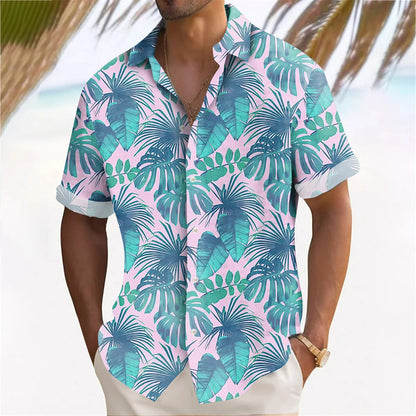 Camisa "Ilha Verde" Estilo Havaiano