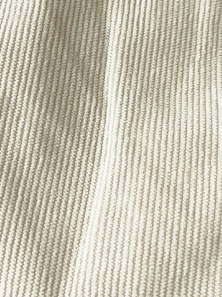 Conjunto Masculino Casual Bege Plissado com Botões