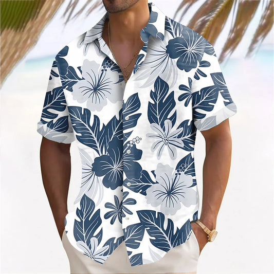 Camisa "Ilha Verde" Estilo Havaiano