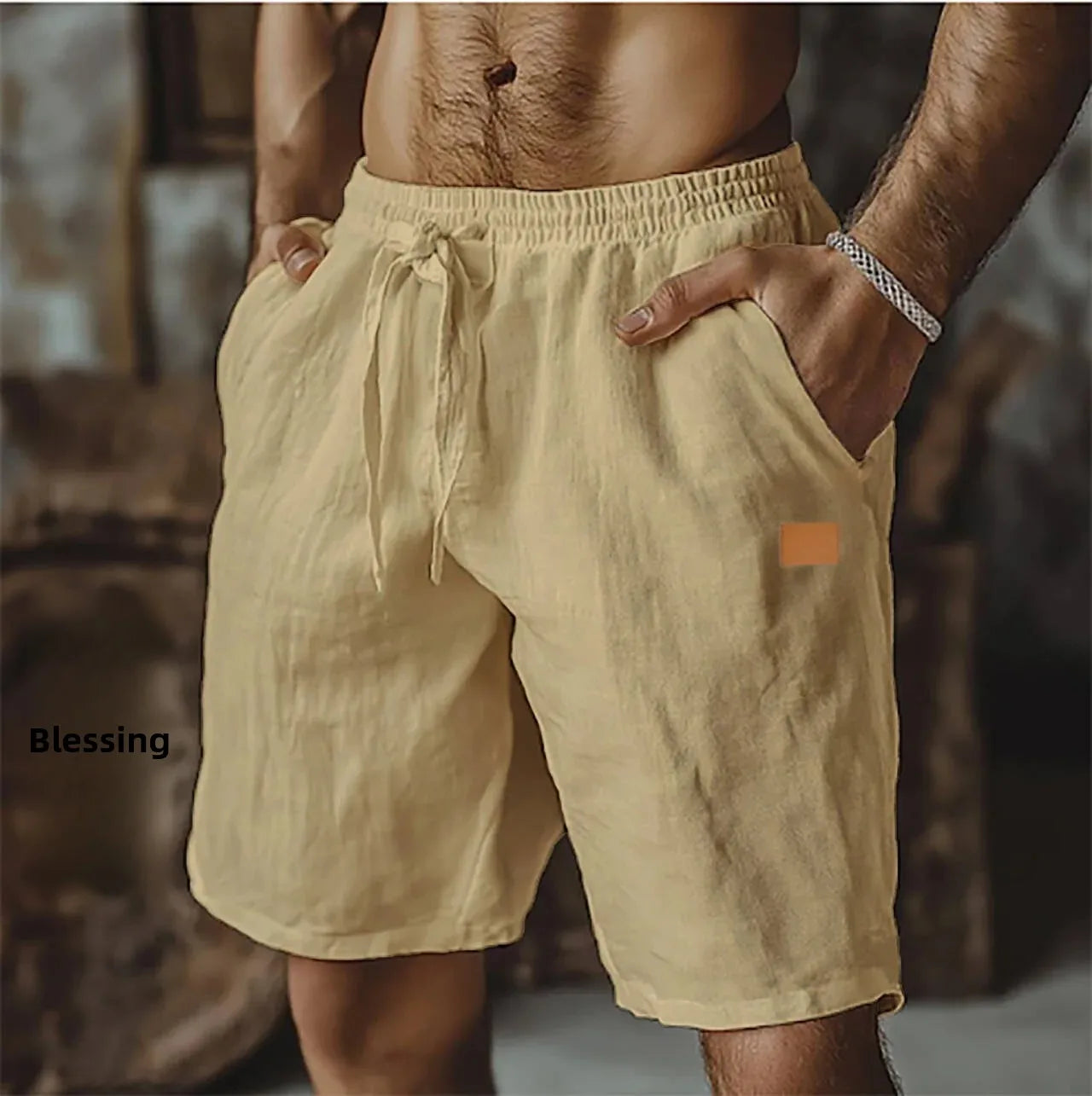 Short Masculino Linen Breeze