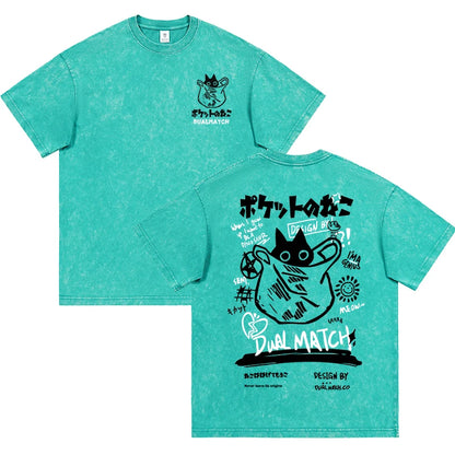 Camisa Streetwear Vintage Cat Y2K
